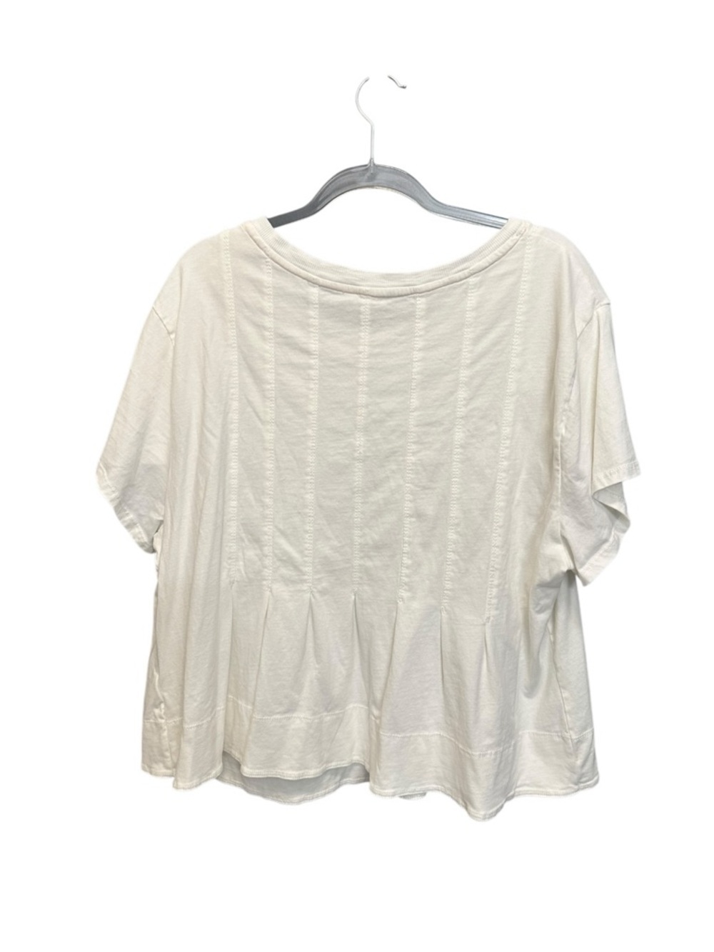 ๐ฟ๏ธ Anthropologie Pleated Short Sleeve Tee in Ivory - Picture 12 of 13